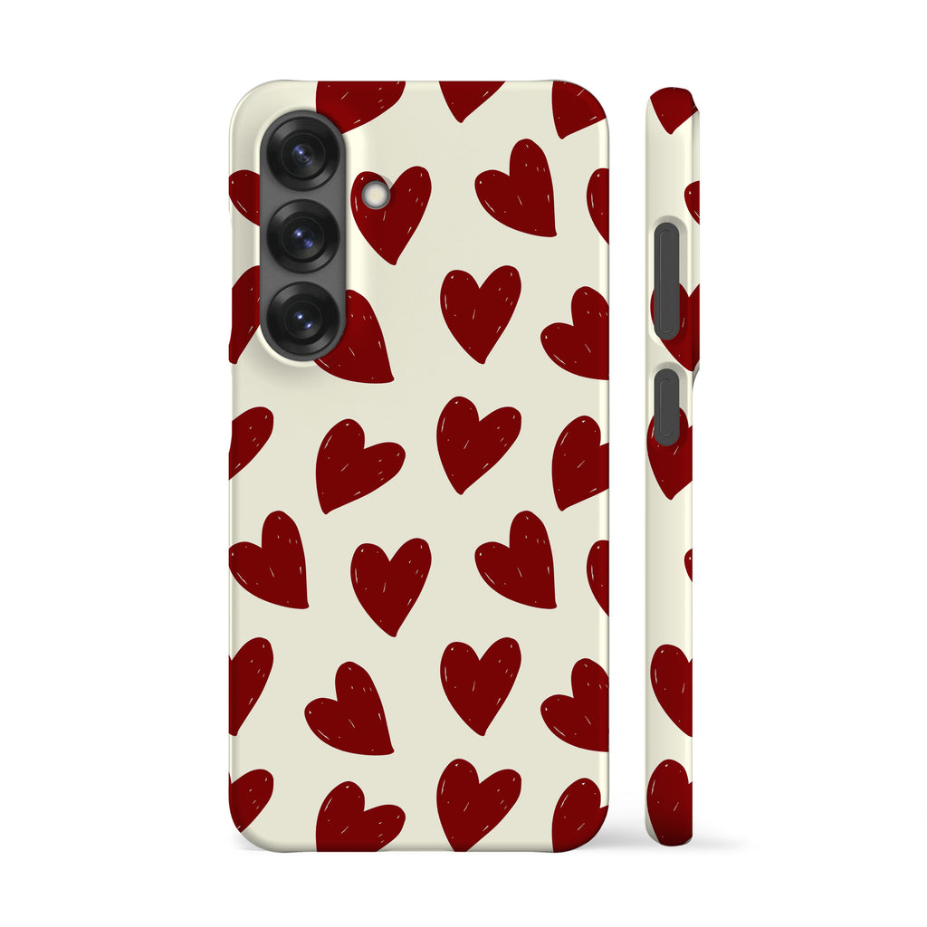 Painted Red Hearts Phone Case