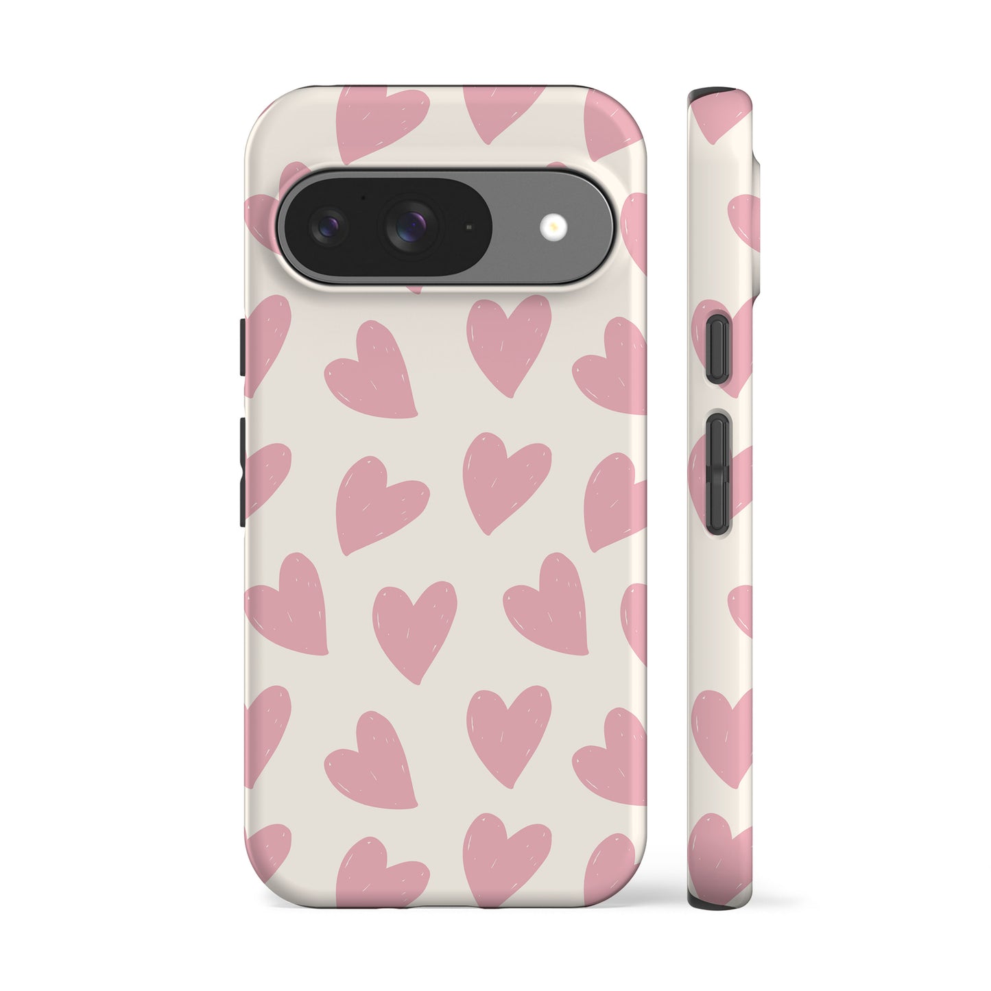 Painted Pink Hearts Phone Case