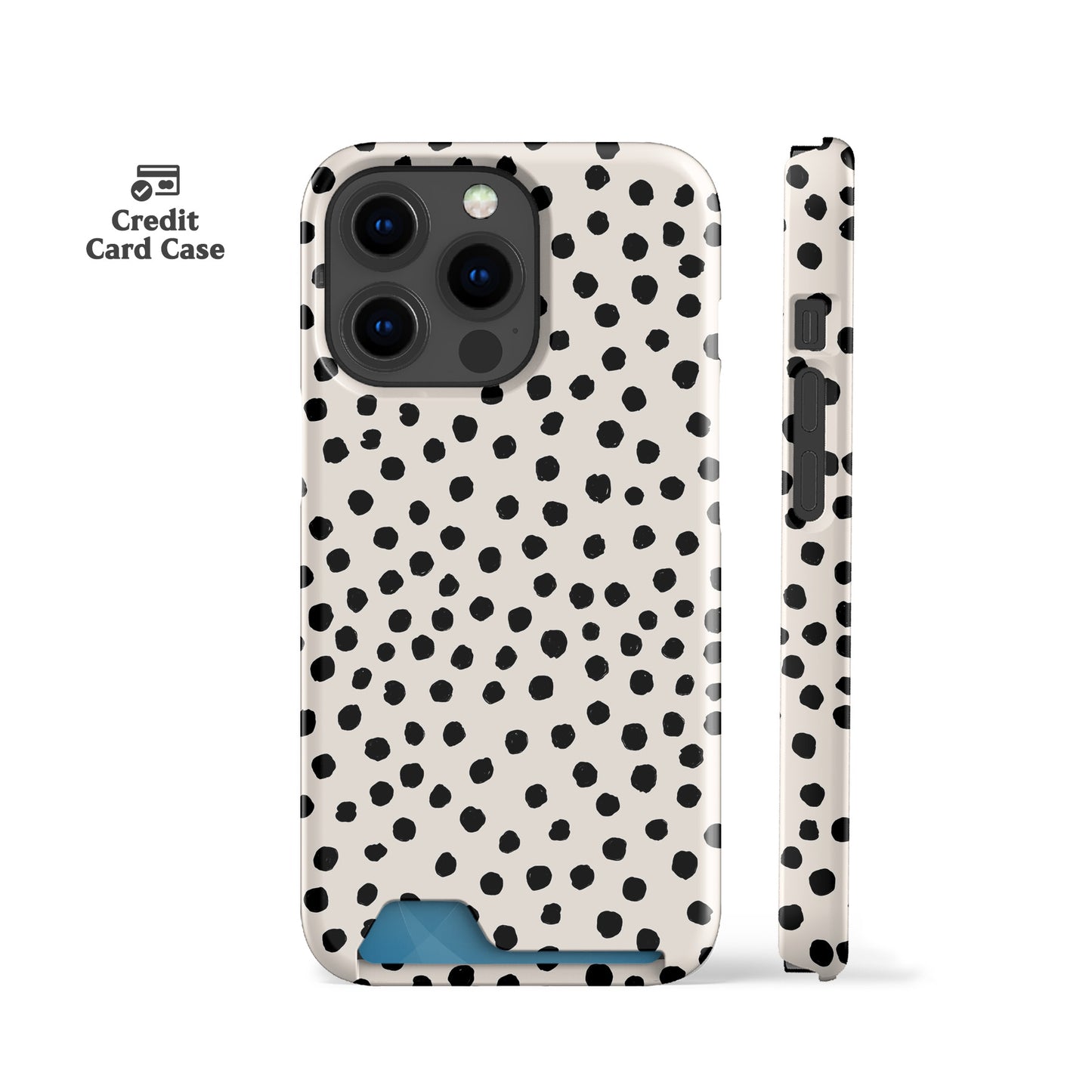 Painted Dots White Slim Card Case