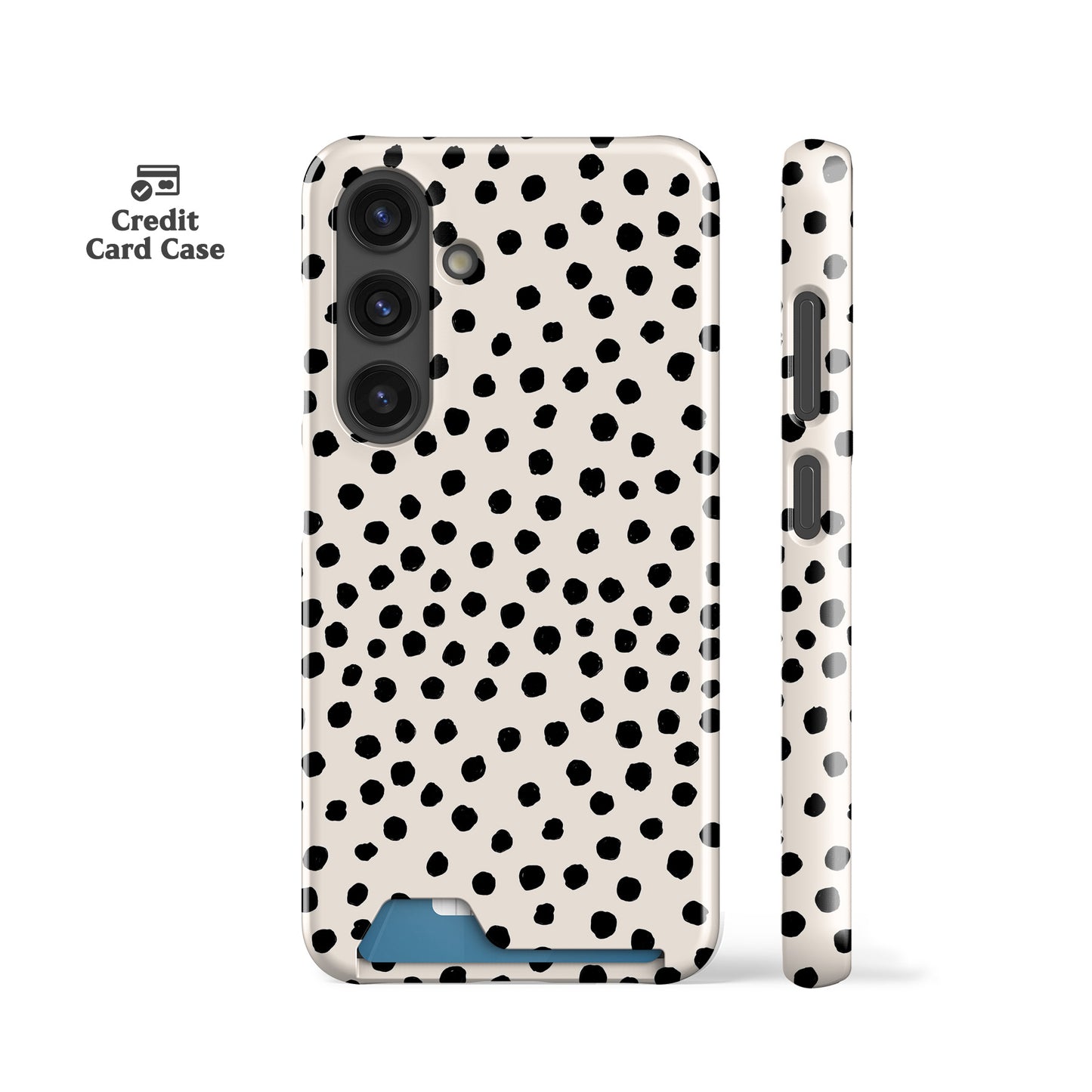 Painted Dots White Slim Card Case