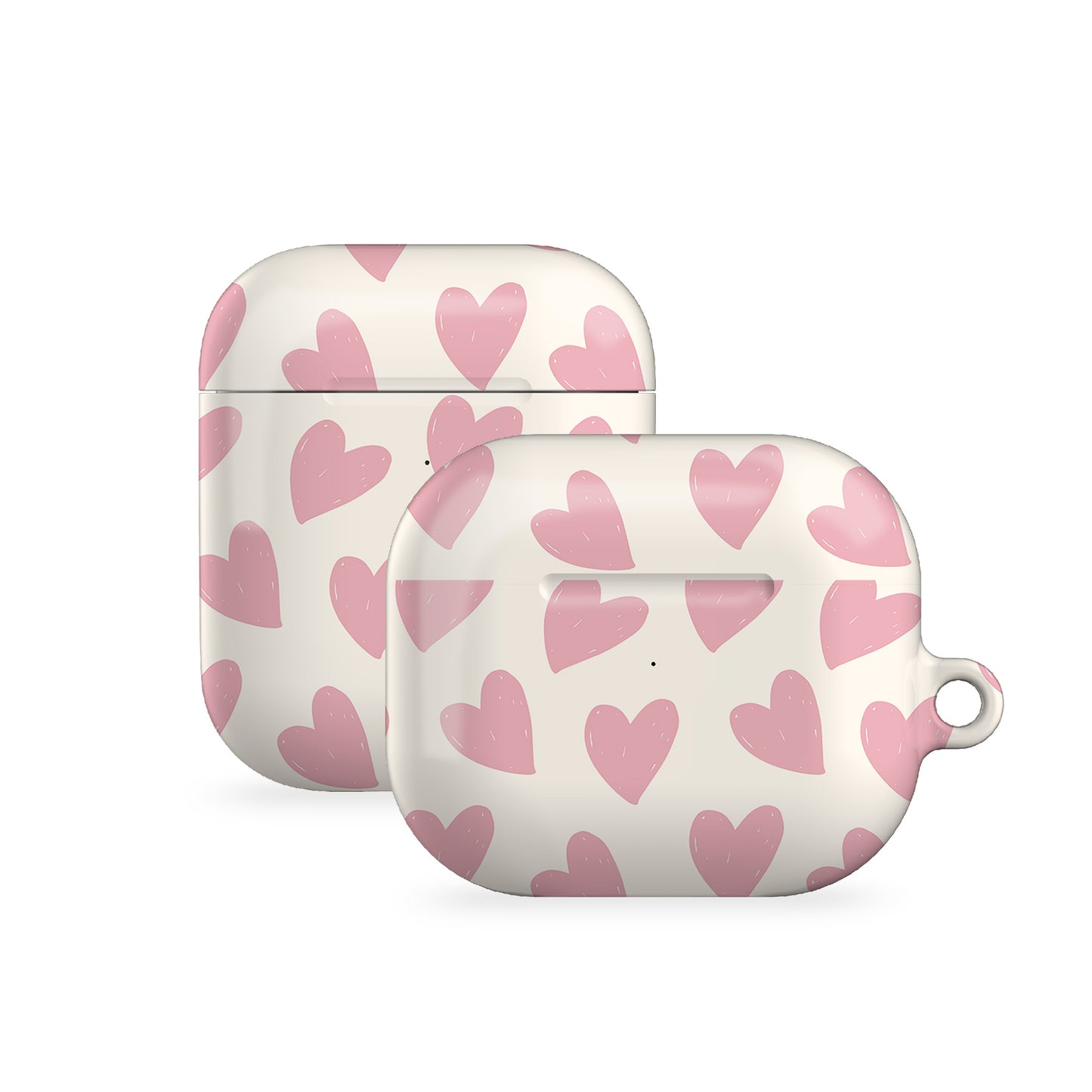 Pink Hearts AirPods Case Cover