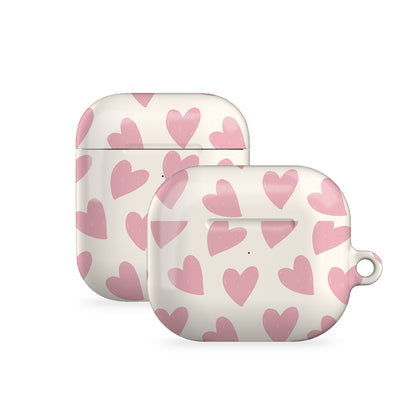 Pink Hearts AirPods Case Cover