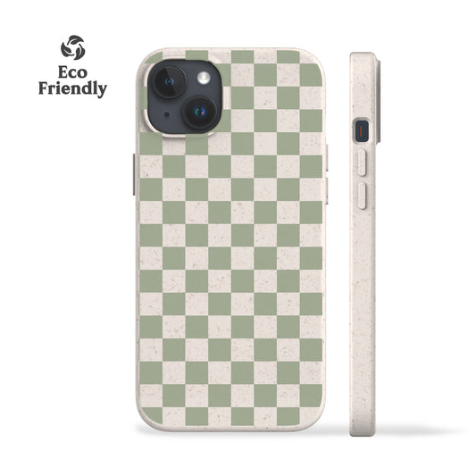 Pale Green Checker Eco-Friendly Phone Case