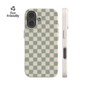 Pale Green Checker Eco-Friendly Phone Case