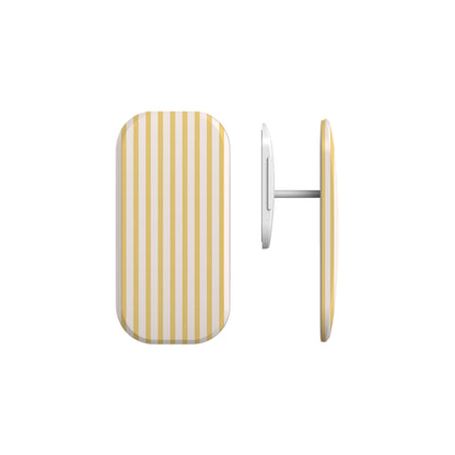 Butter Yellow Striped Phone Grip