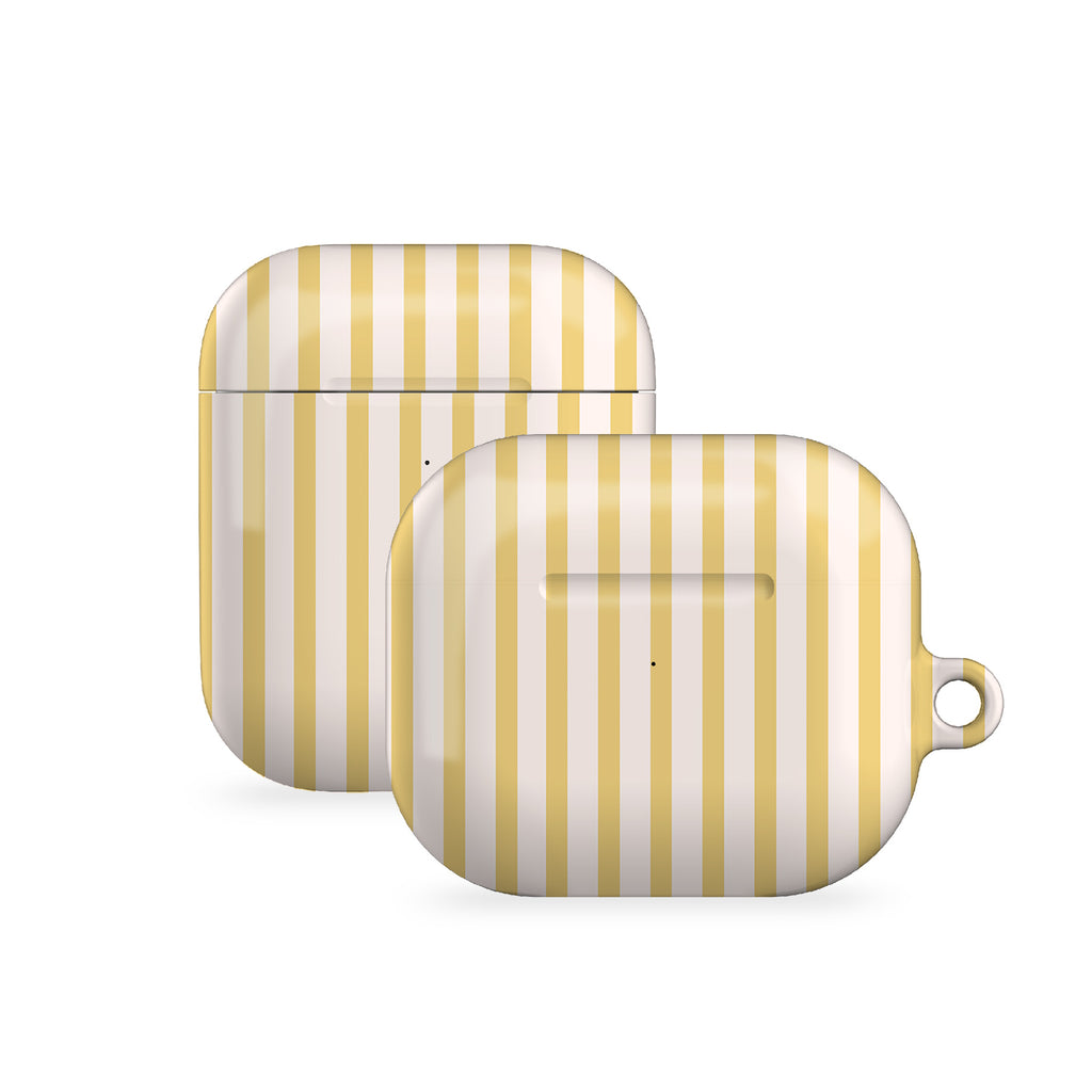 Pale Yellow Stripes AirPods Case Cover