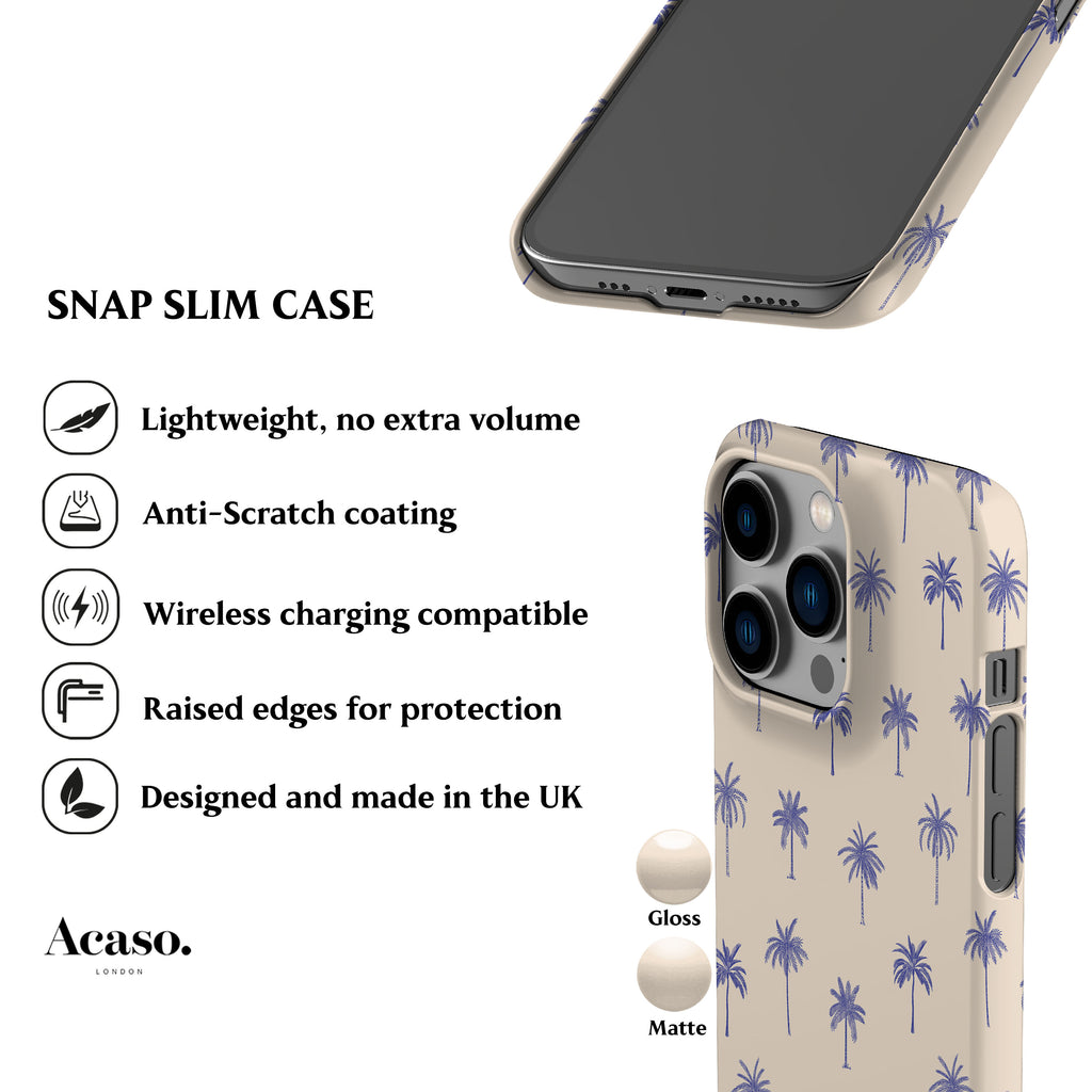 Blue Palm Trees Phone Case