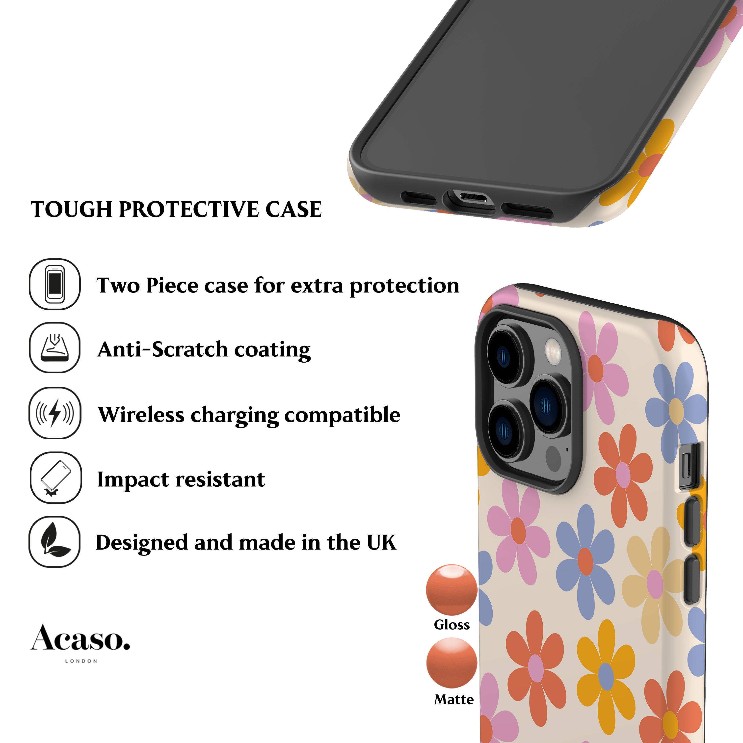 Paris Flowers Phone Case