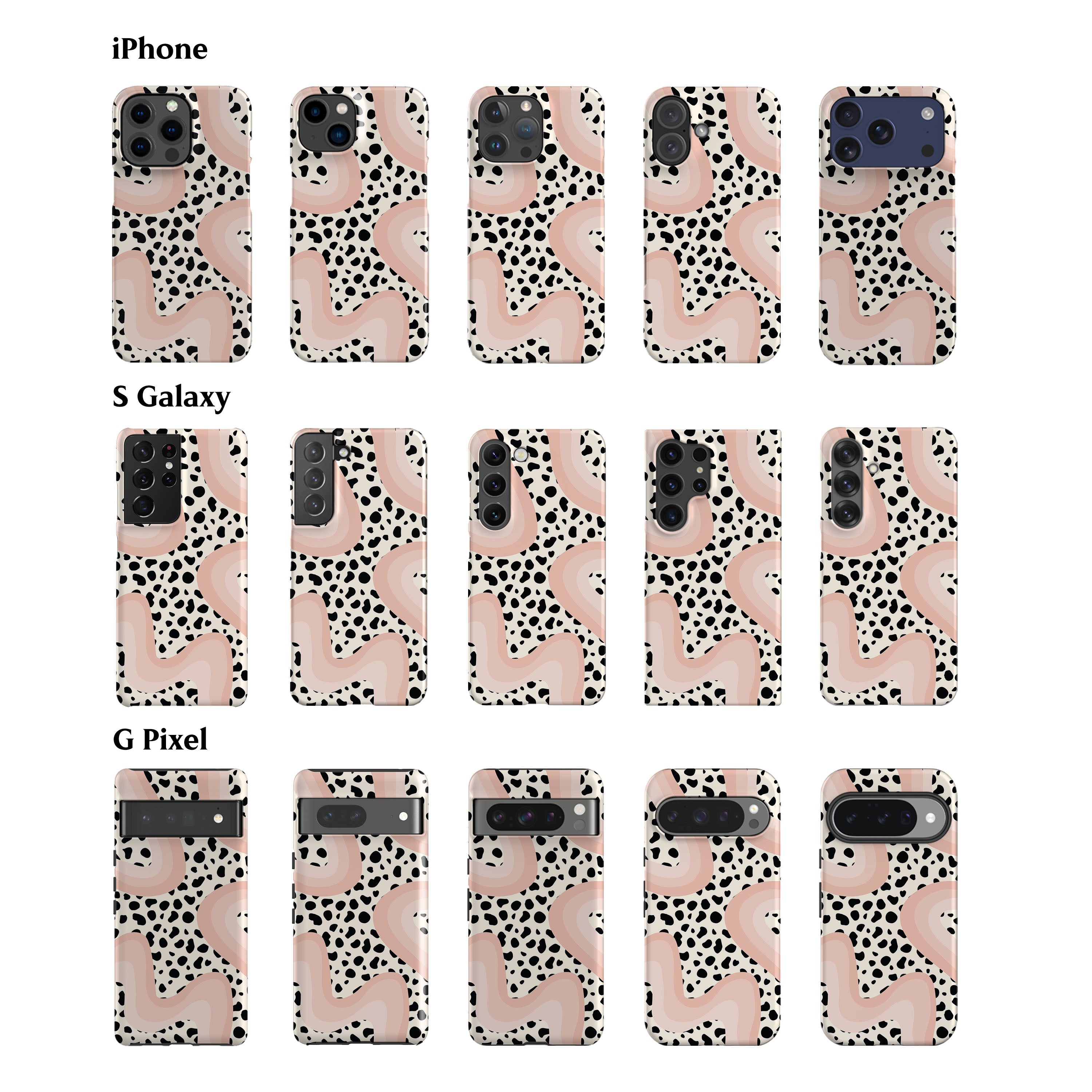 Spotty Rainbow Peach Phone Case