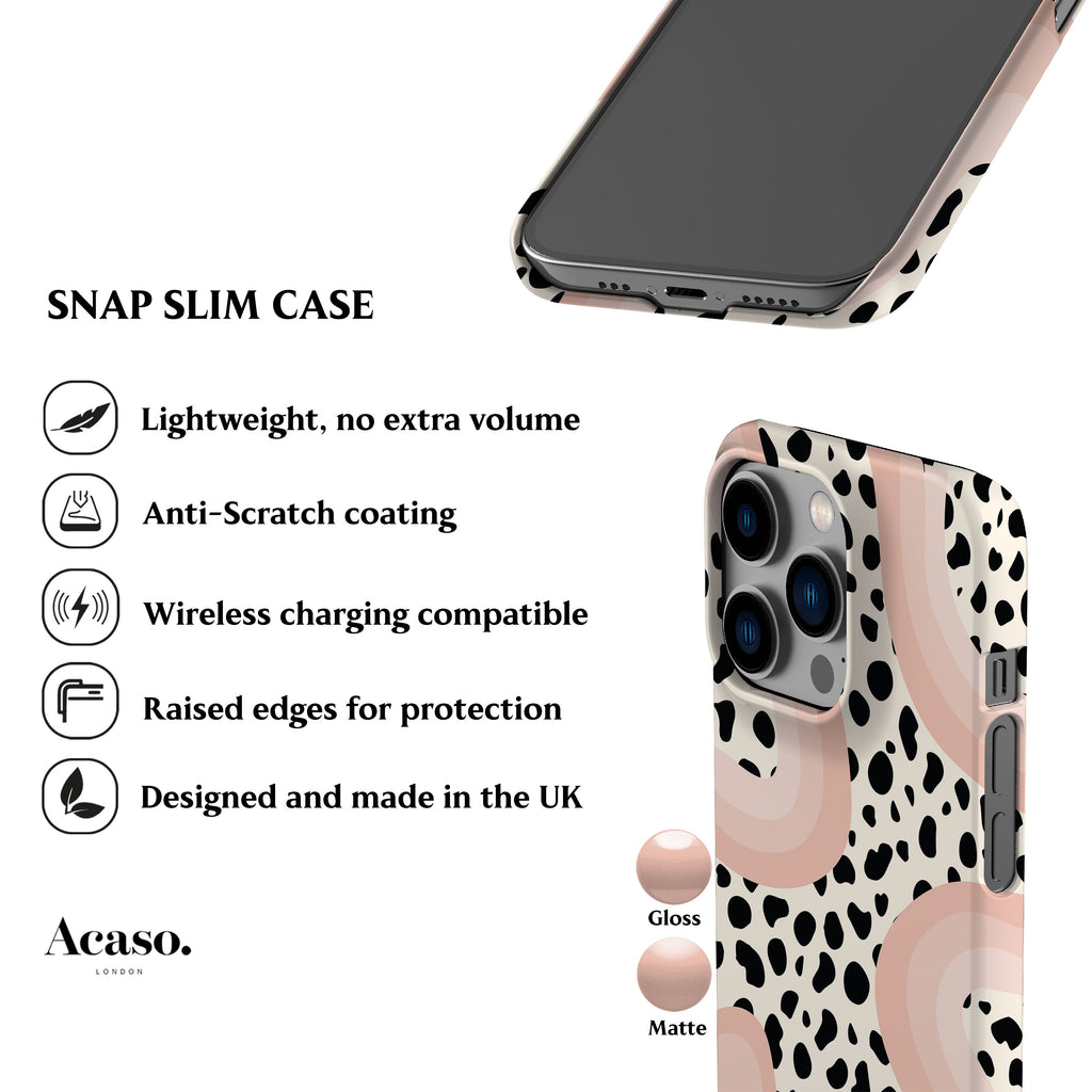 Spotty Rainbow Peach Phone Case