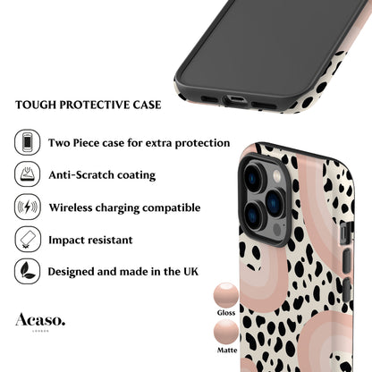 Spotty Rainbow Peach Phone Case