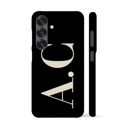 Custom Initials Black Phone Case
