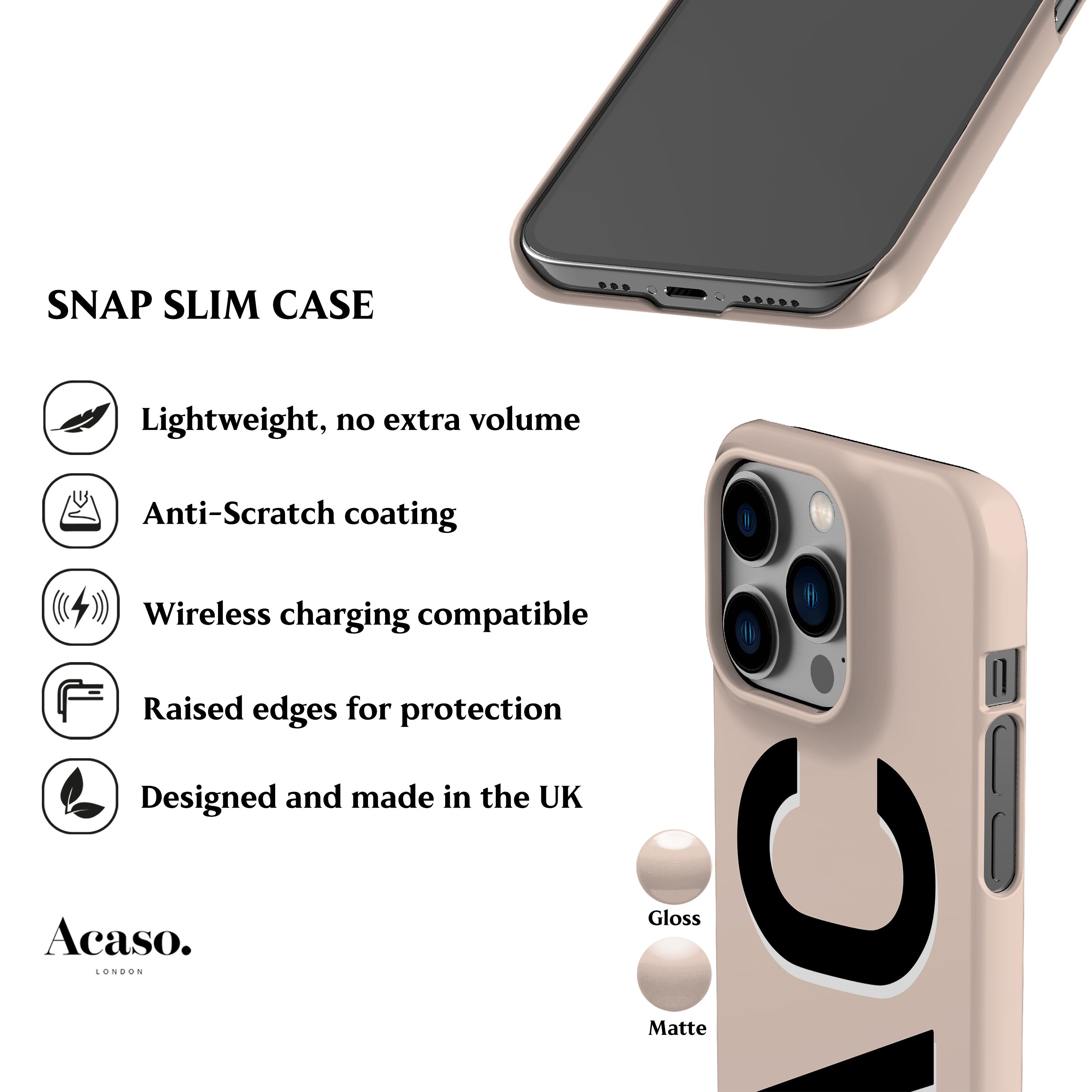 Personalised Beige Phone Case