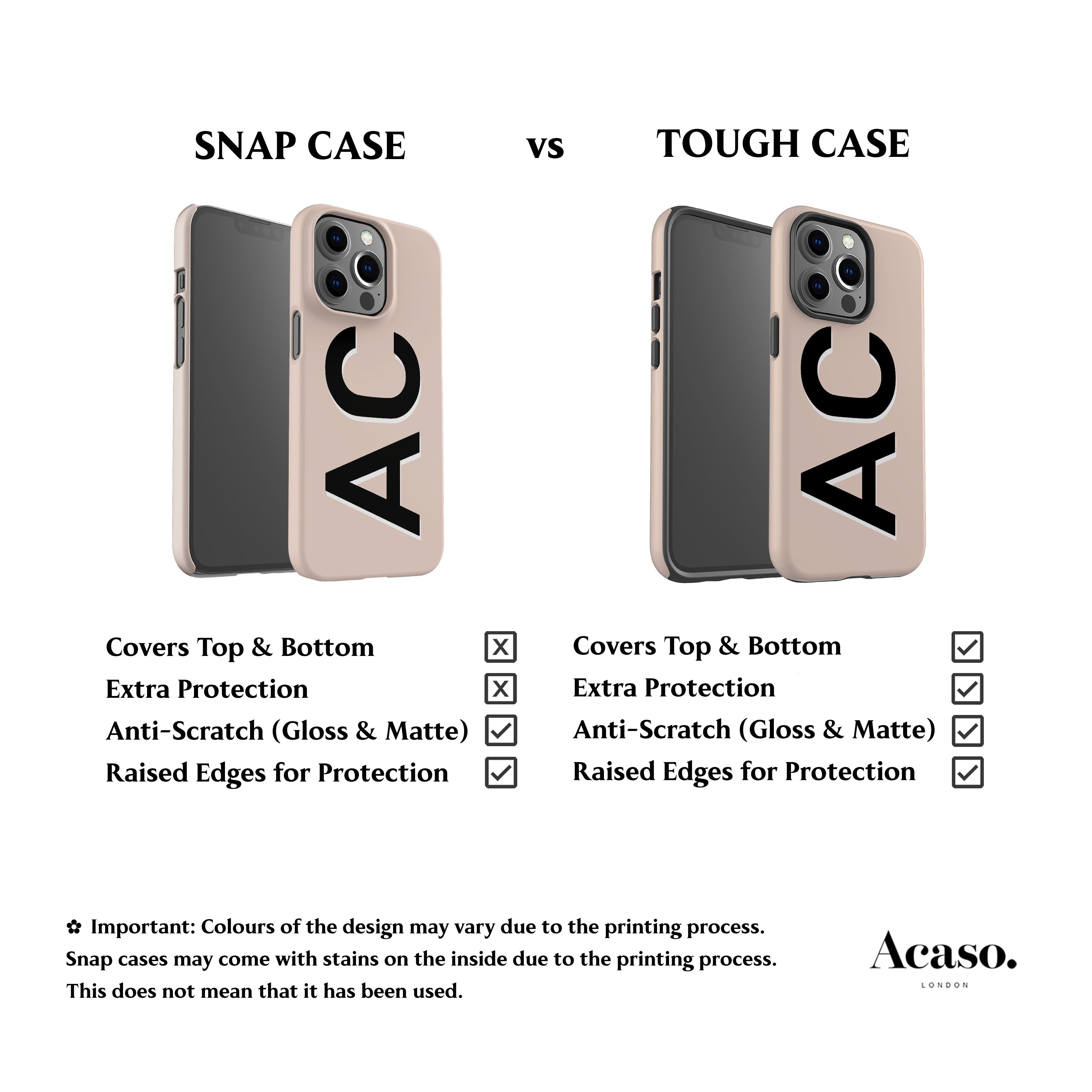Personalised Beige Phone Case