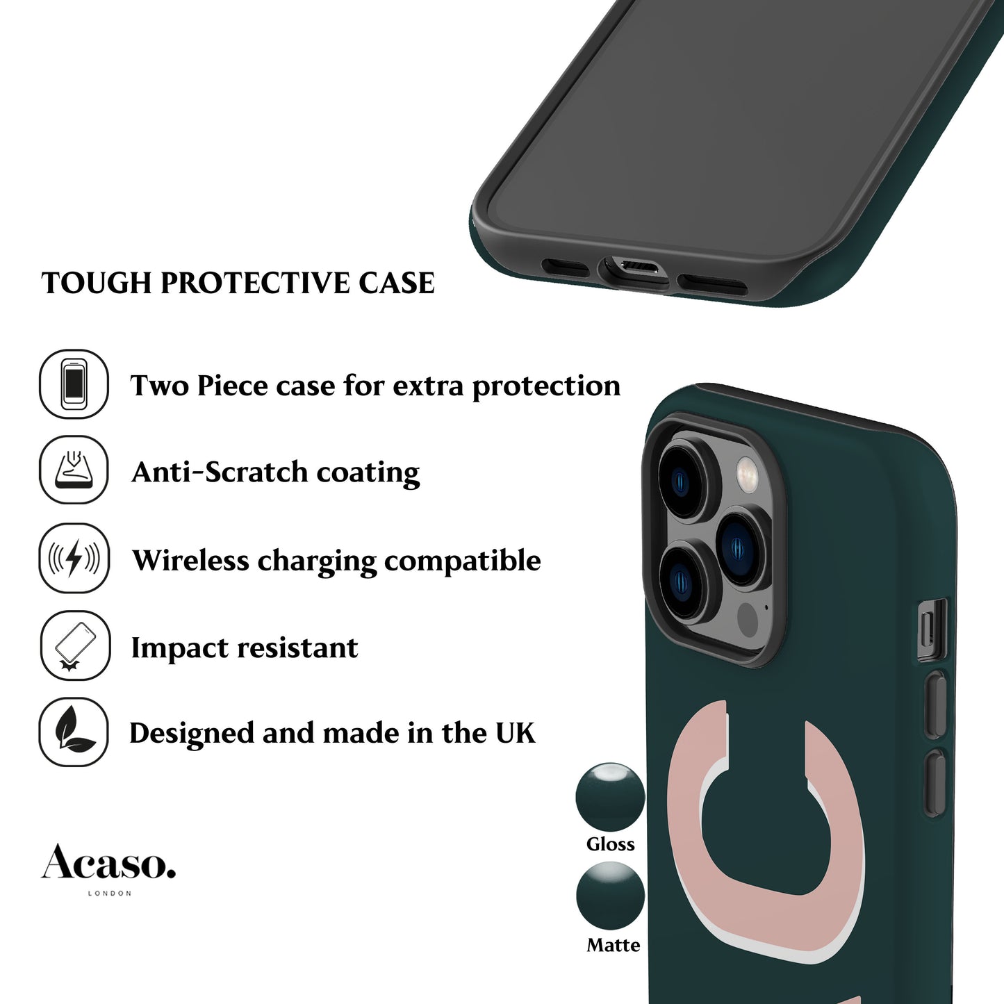 Personalised Teal Phone Case