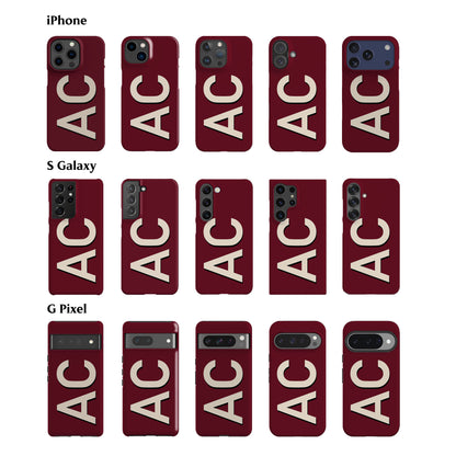 Personalised Maroon Phone Case