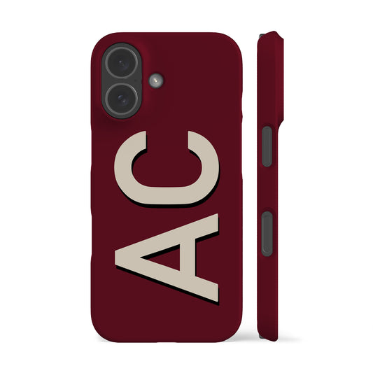 Personalised Maroon Phone Case