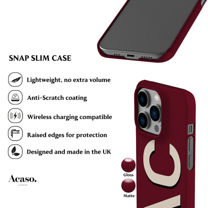 Personalised Maroon Phone Case