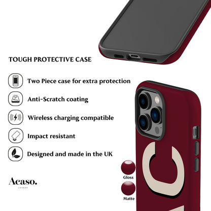 Personalised Maroon Phone Case