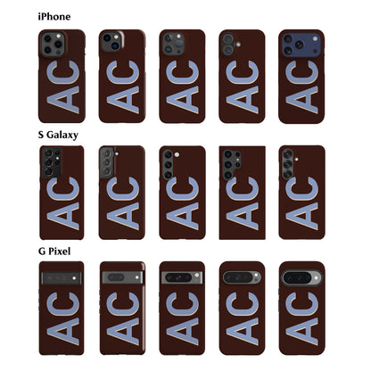 Personalised Brown Blue Phone Case