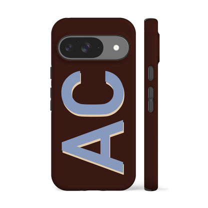 Personalised Brown Blue Phone Case