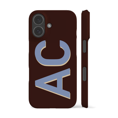 Personalised Brown Blue Phone Case