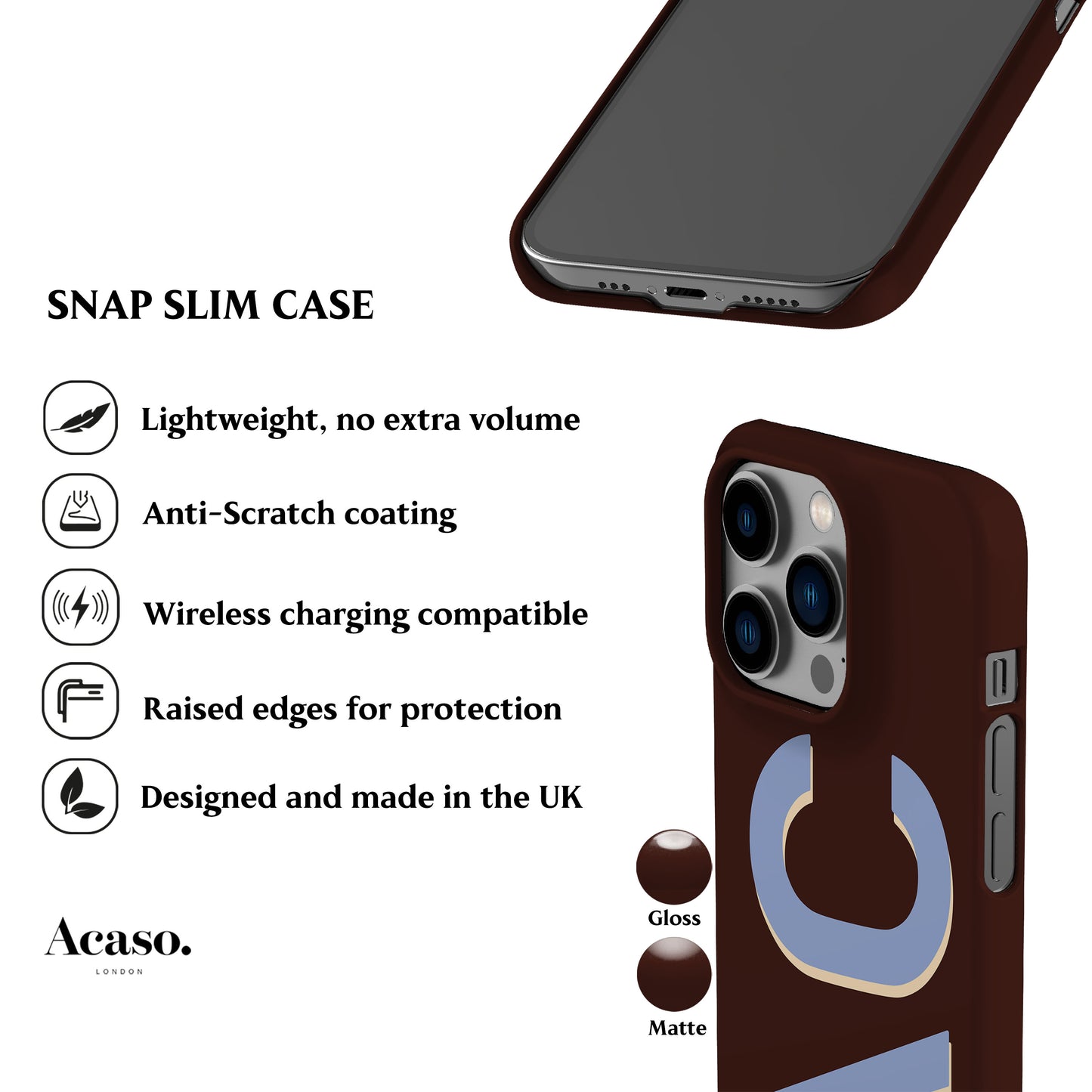 Personalised Brown Blue Phone Case