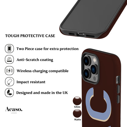 Personalised Brown Blue Phone Case