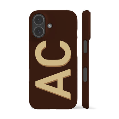 Personalised Brown Yellow Phone Case