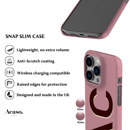 Personalised Dusty Pink Phone Case