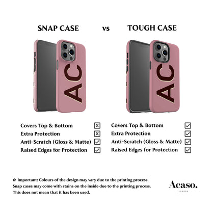 Personalised Dusty Pink Phone Case