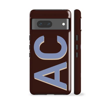 Personalised Brown Blue Phone Case