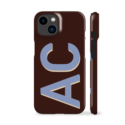 Personalised Brown Blue Phone Case