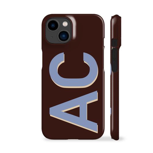 Personalised Brown Blue Phone Case