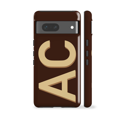 Personalised Brown Yellow Phone Case