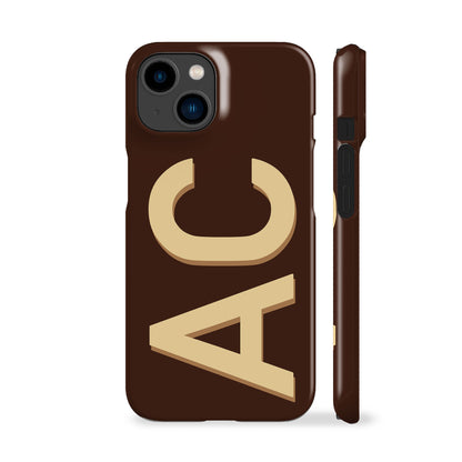 Personalised Brown Yellow Phone Case