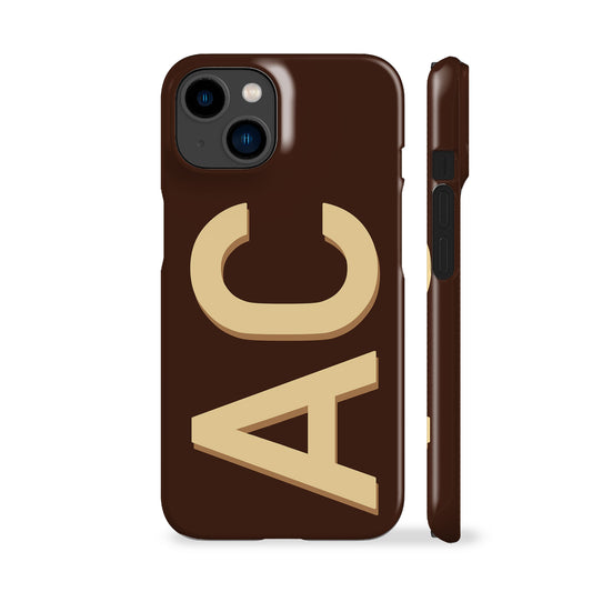 Personalised Brown Yellow Phone Case