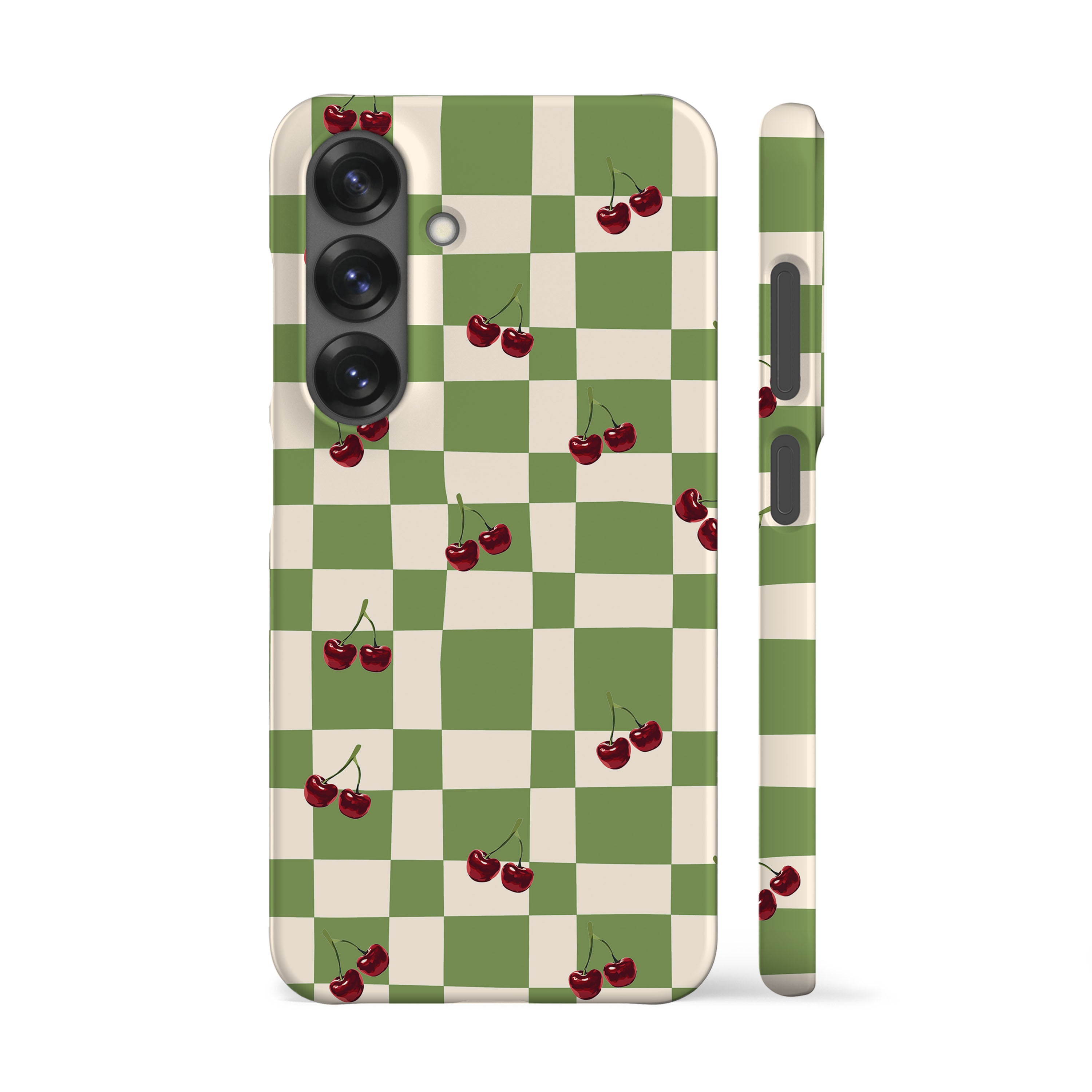 Picnic Cherries Green Phone Case