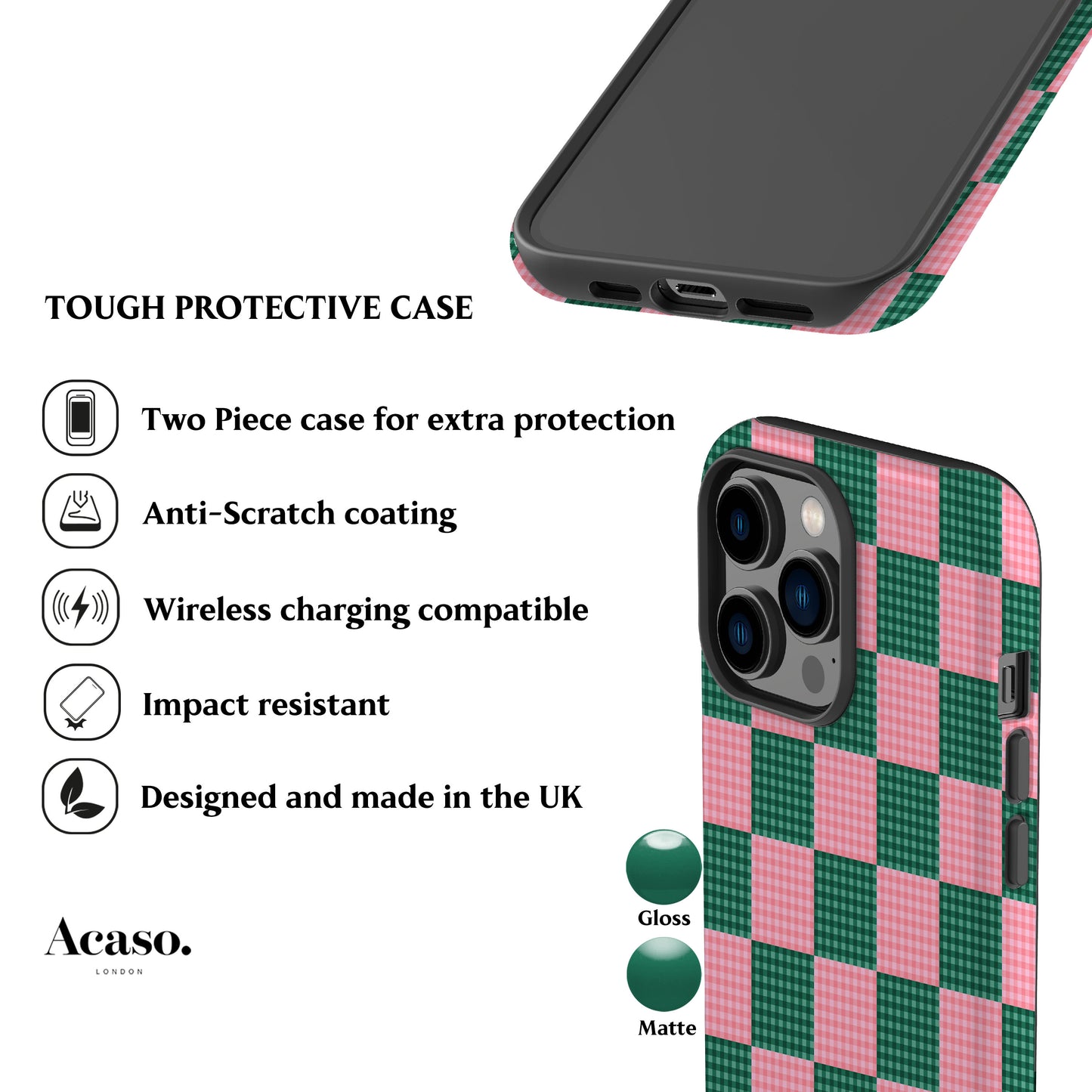 Picnic Table Green Pink Phone Case