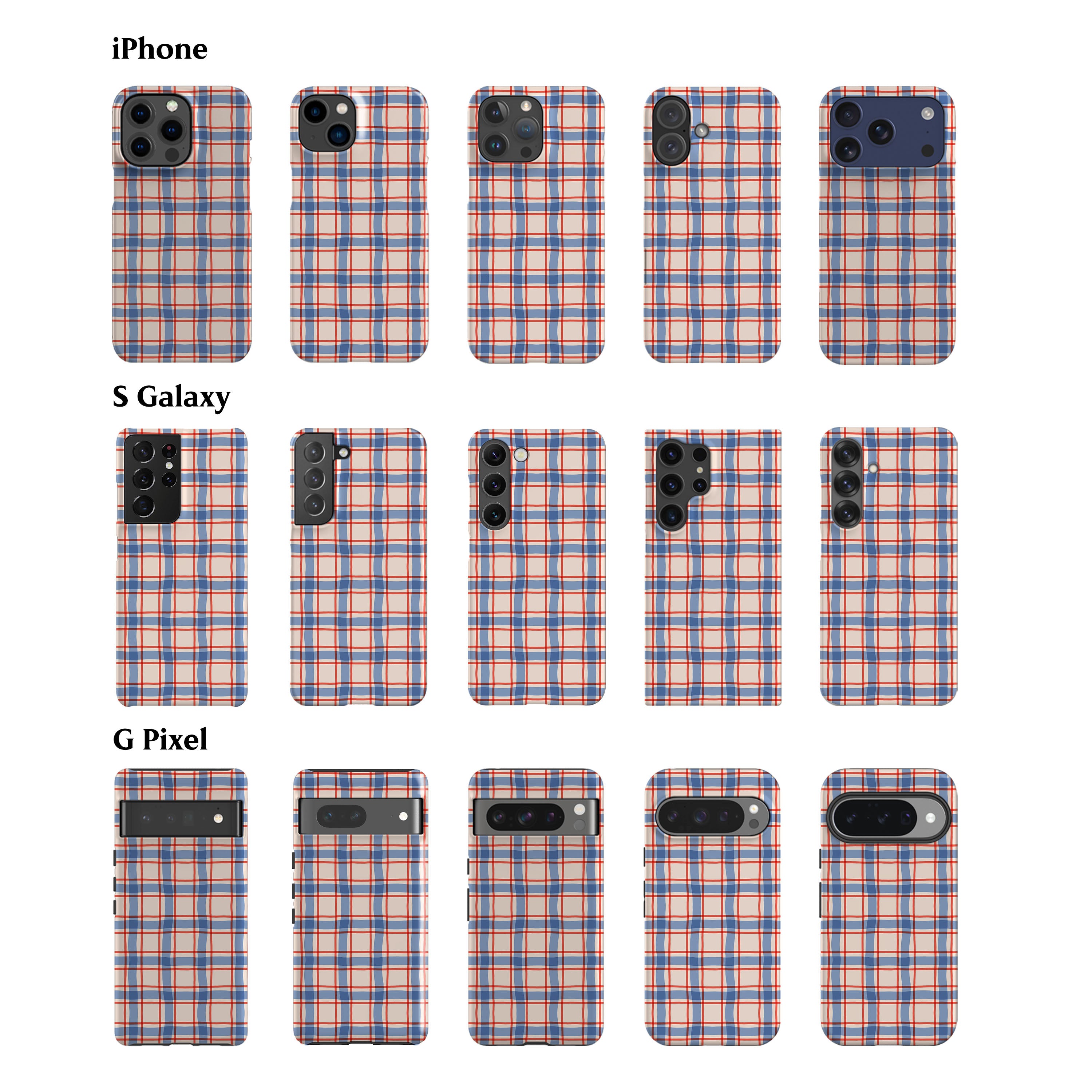 Picnic Table Blue Red Phone Case