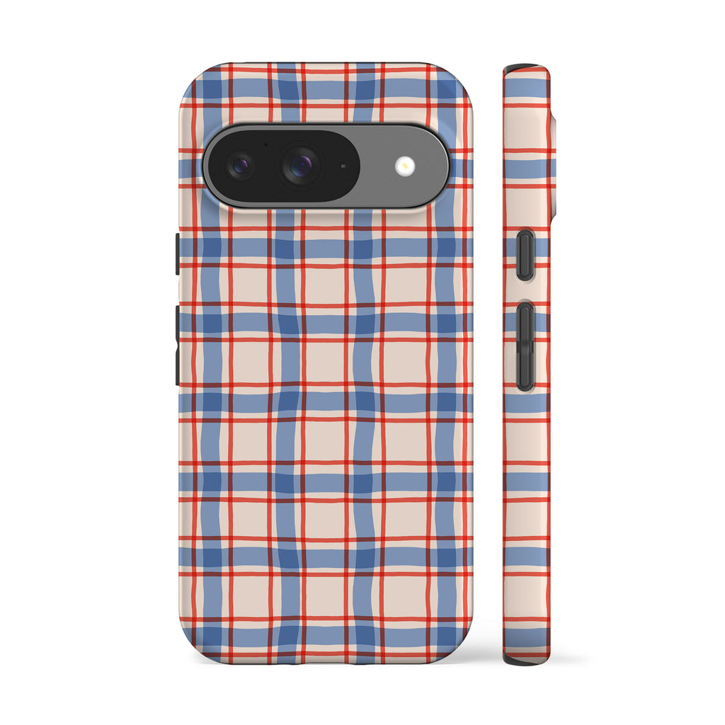 Picnic Table Blue Red Phone Case