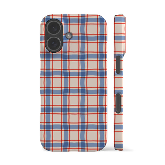 Picnic Table Blue Red Phone Case