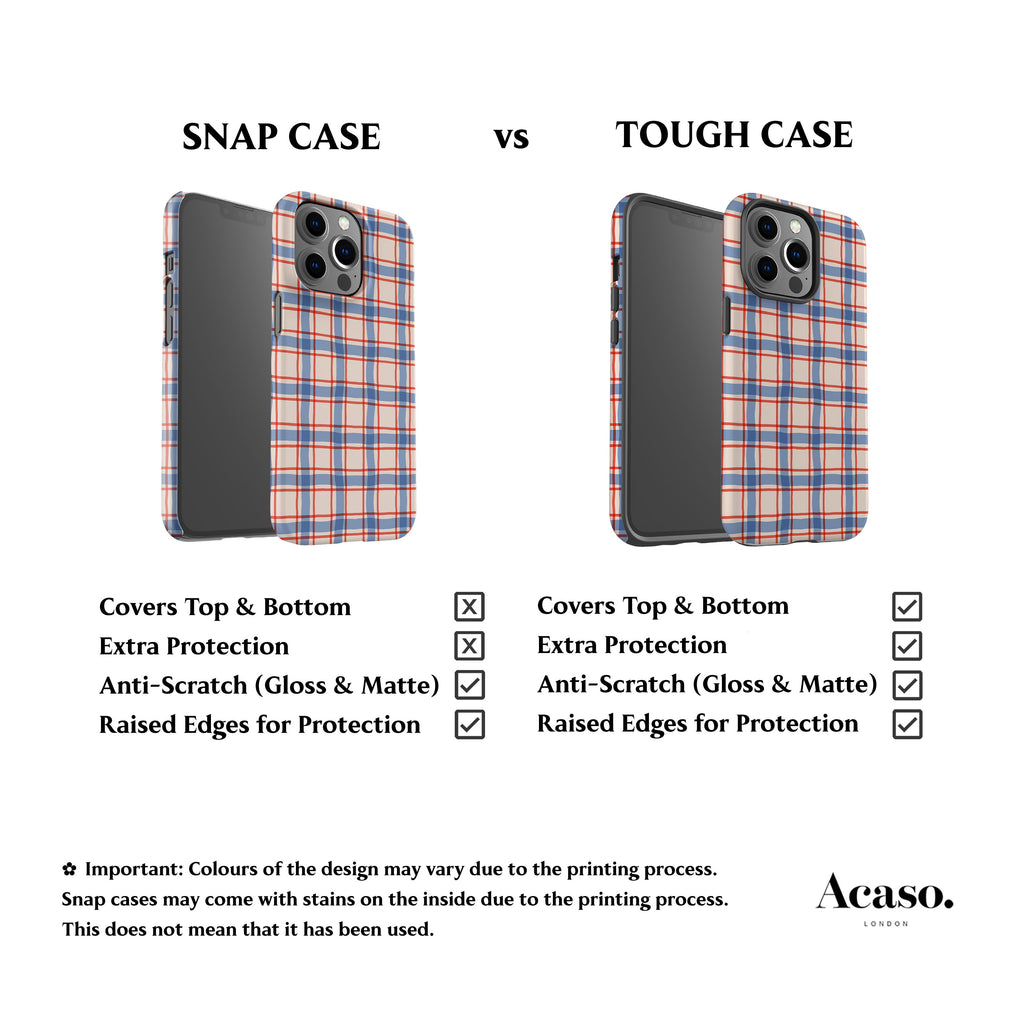 Picnic Table Blue Red Phone Case