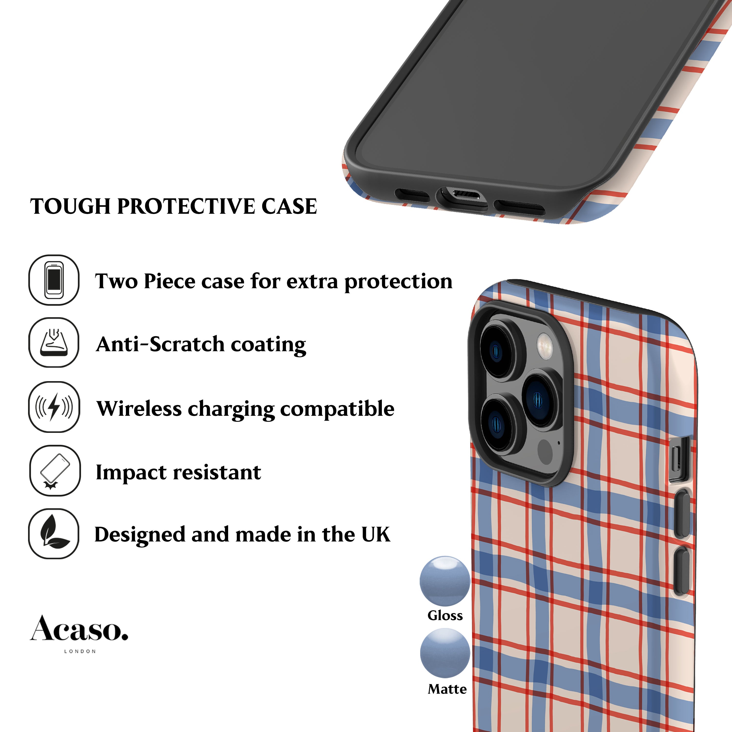 Picnic Table Blue Red Phone Case