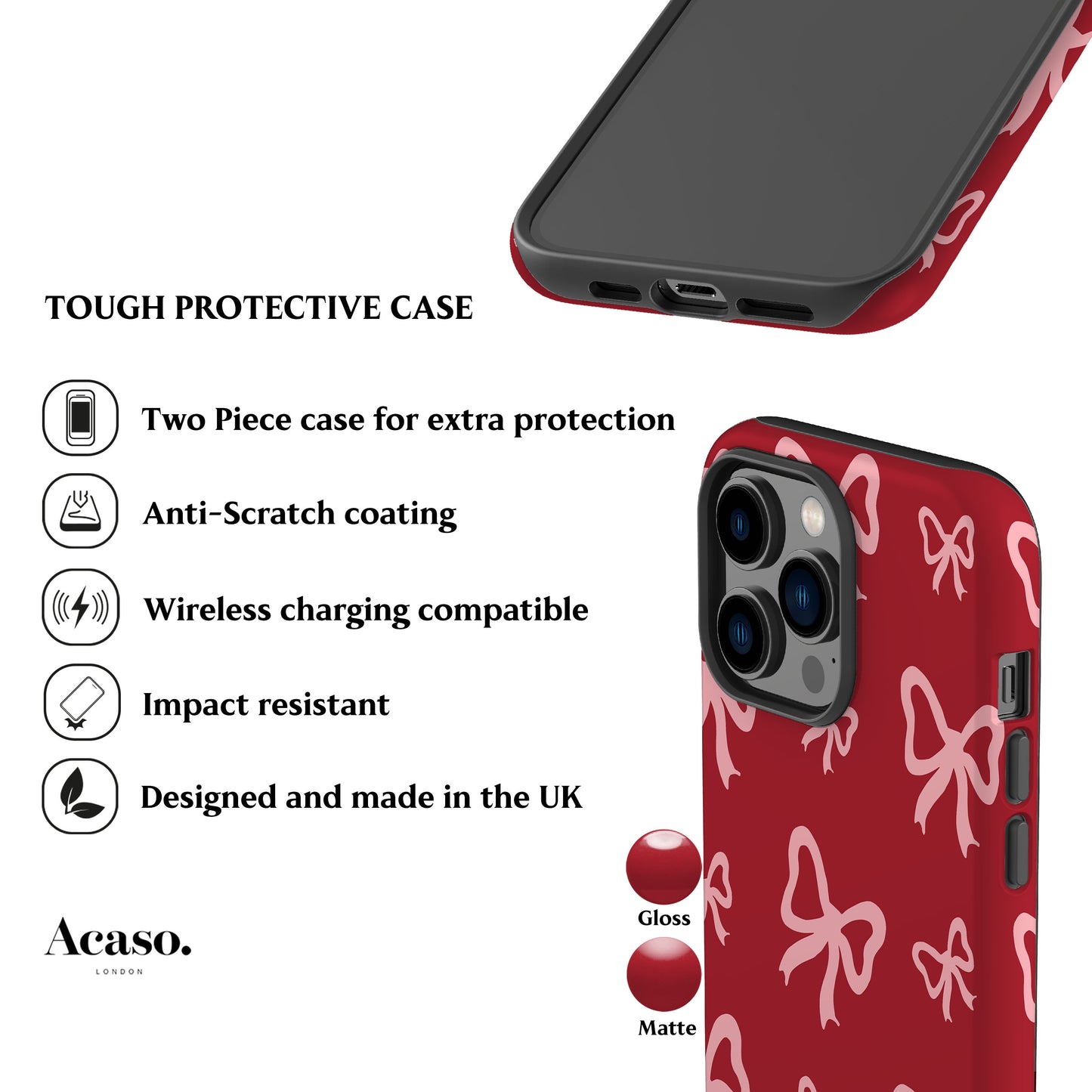 Pink Bows Phone Case