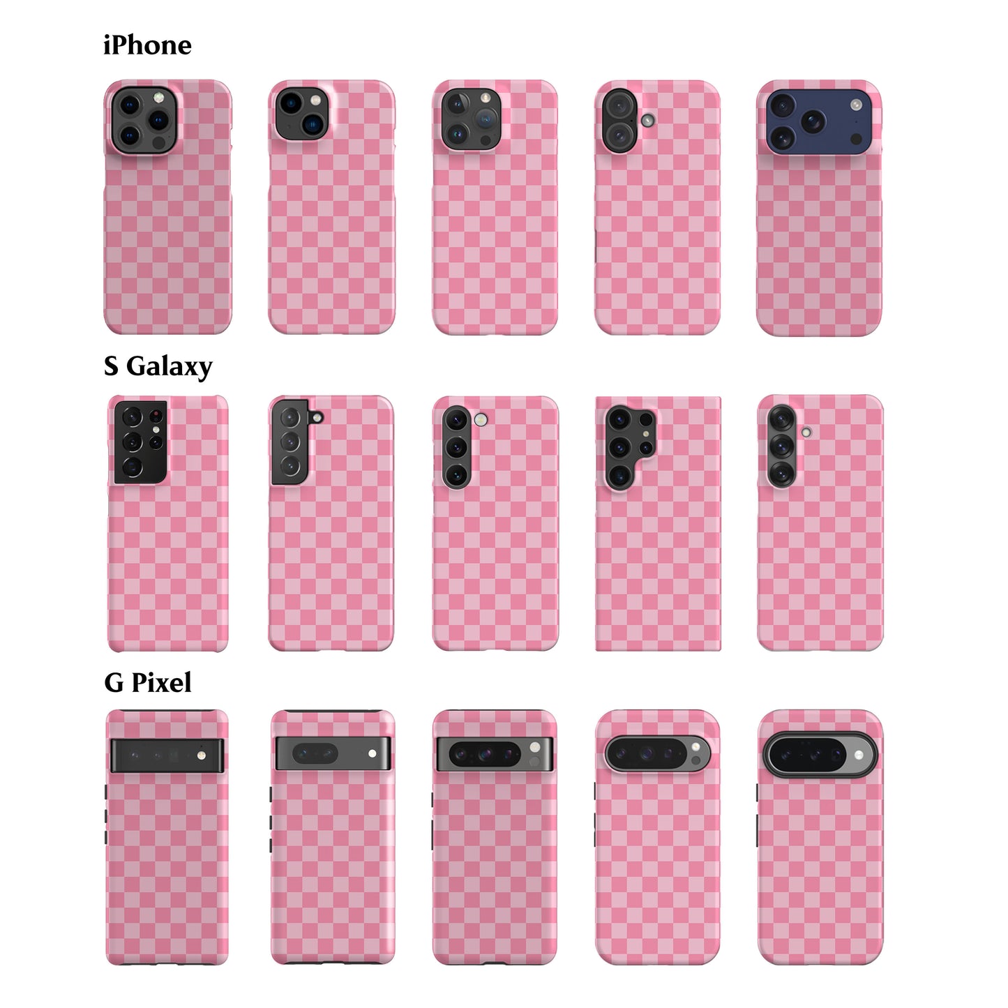 Hot Pink Checkers Phone Case