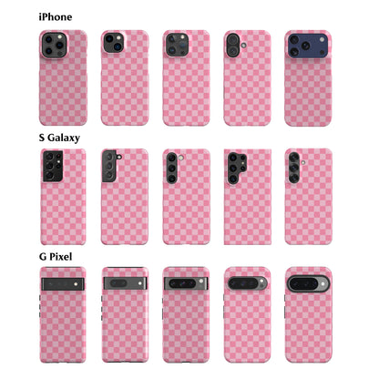 Hot Pink Checkers Phone Case