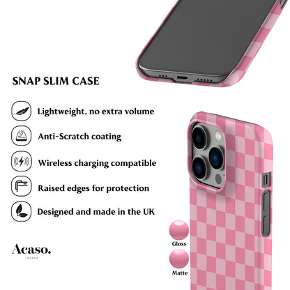 Hot Pink Checkers Phone Case