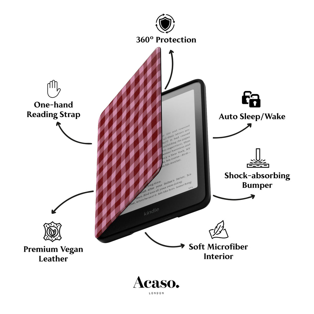Pink Maroon Kindle Case