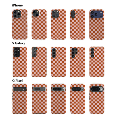 Pink Red Checkered Phone Case